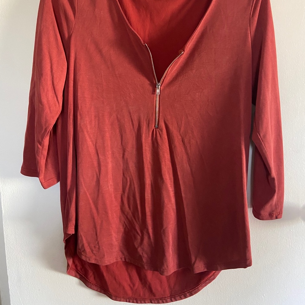 Zippered-front Blouse
